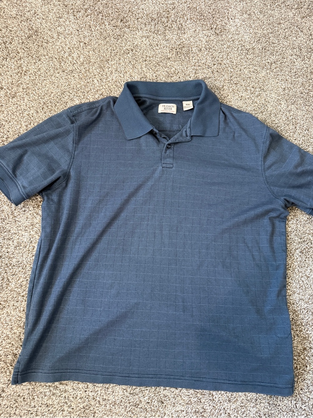 Men’s Short-Sleeve Polo in Deep Blue